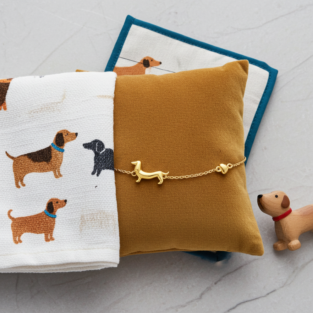 Dachshund Bracelet- Gold