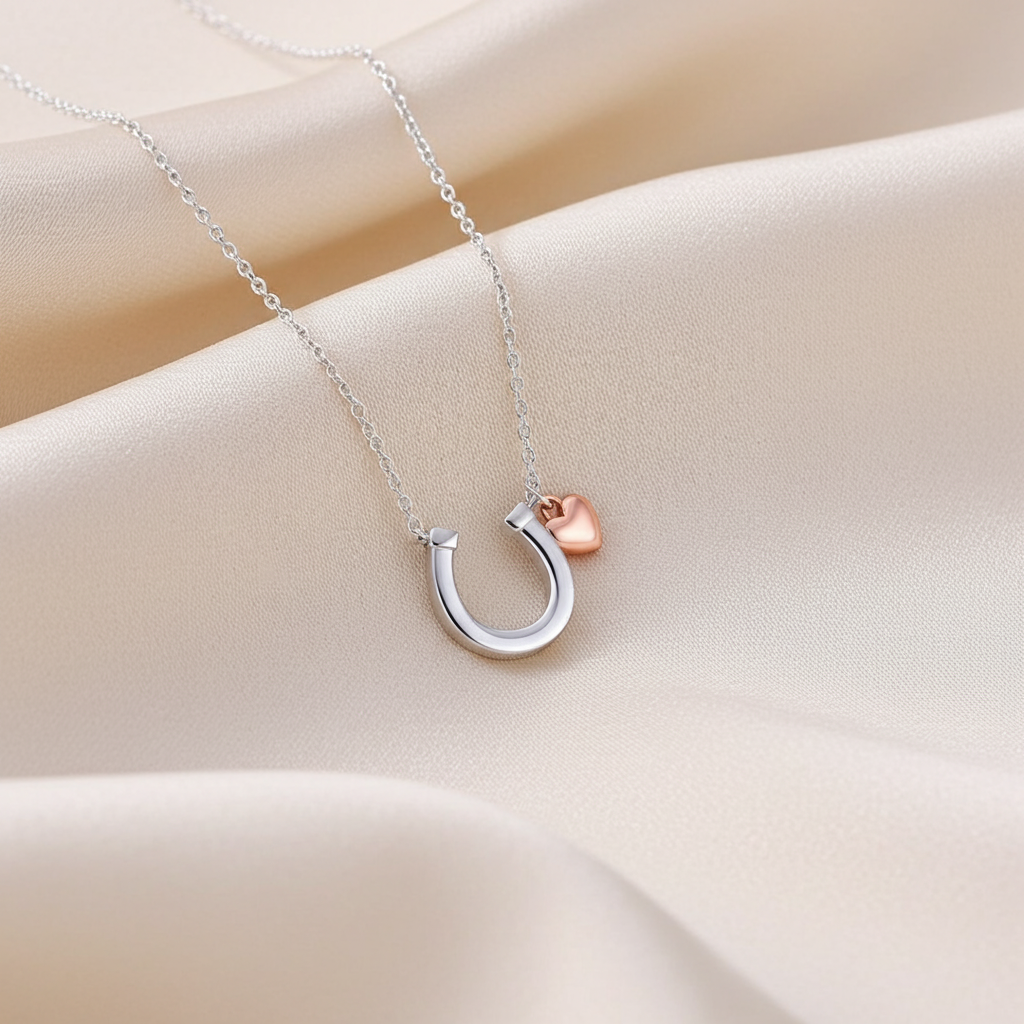 Silver Love Horseshoe Necklace - PEGASUS JEWELLERY