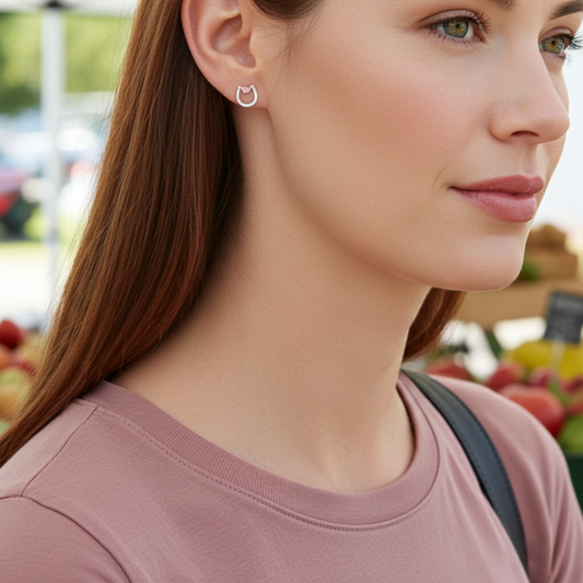 Horseshoe & Hearts Earrings - PEGASUS JEWELLERY