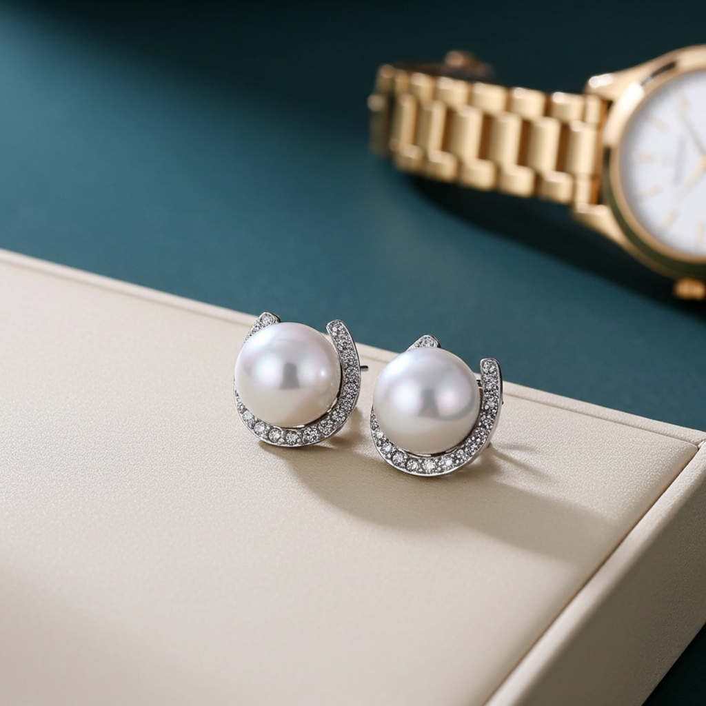 Pegasus Pearl Sparkle Earrings - PEGASUS JEWELLERY