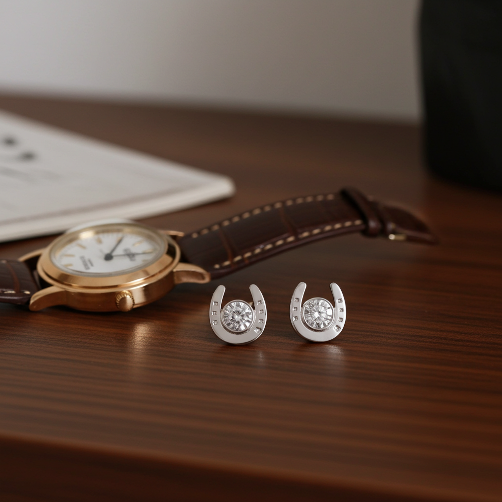 Sparkle Horseshoe Earrings - PEGASUS JEWELLERY