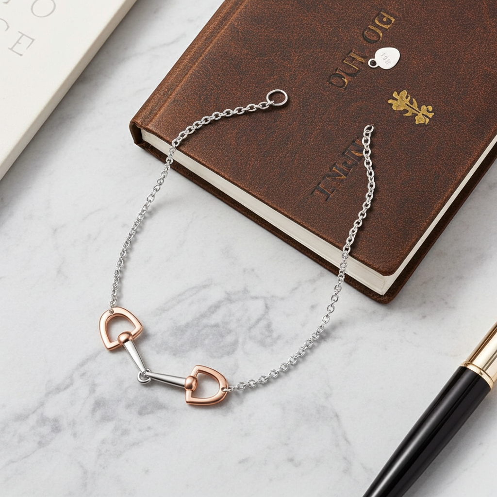 Two tone Equestrian Snaffle Bracelet - PEGASUS JEWELLERY
