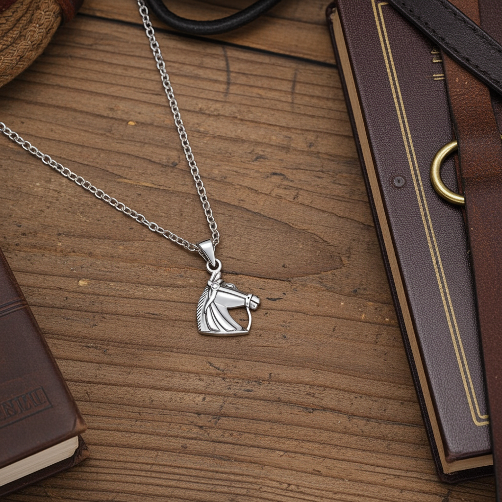 Silver Horse Head Pendant - PEGASUS JEWELLERY
