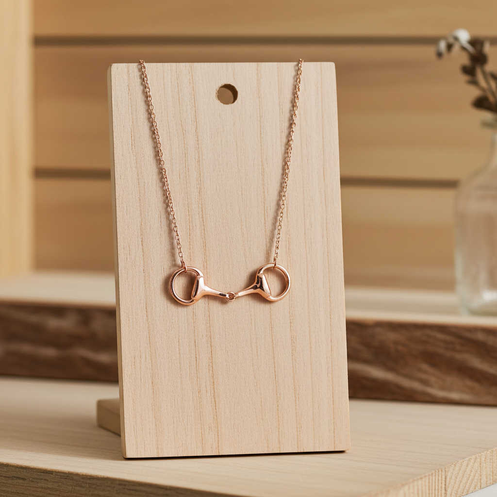 Rose Gold Snaffle Necklace - PEGASUS JEWELLERY