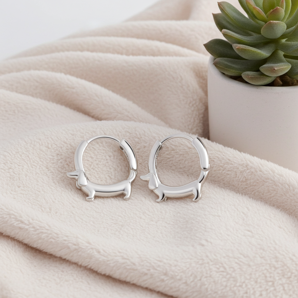 Dachshund Hoop Earring