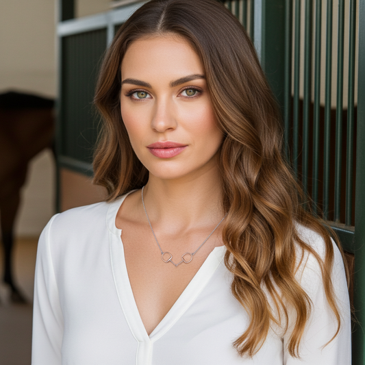 Two tone Equestrian Snaffle Necklace - PEGASUS JEWELLERY