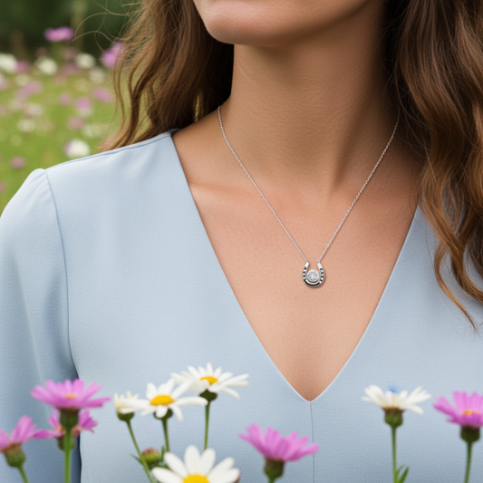 Horseshoe Sparkle Necklace - PEGASUS JEWELLERY