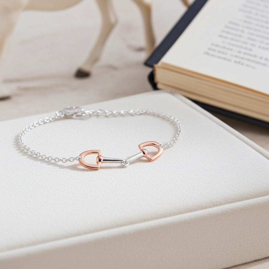 Two tone Equestrian Snaffle Bracelet - PEGASUS JEWELLERY