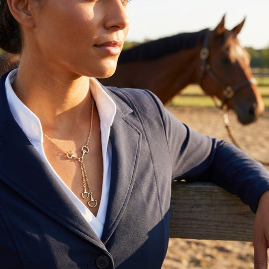 Waterfall Gold Snaffle Necklace