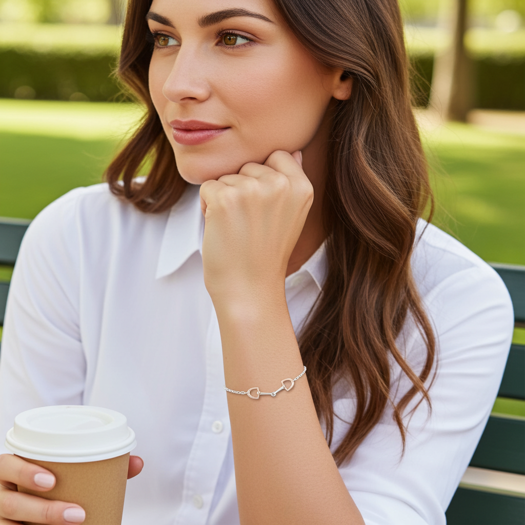 Two tone Equestrian Snaffle Bracelet - PEGASUS JEWELLERY