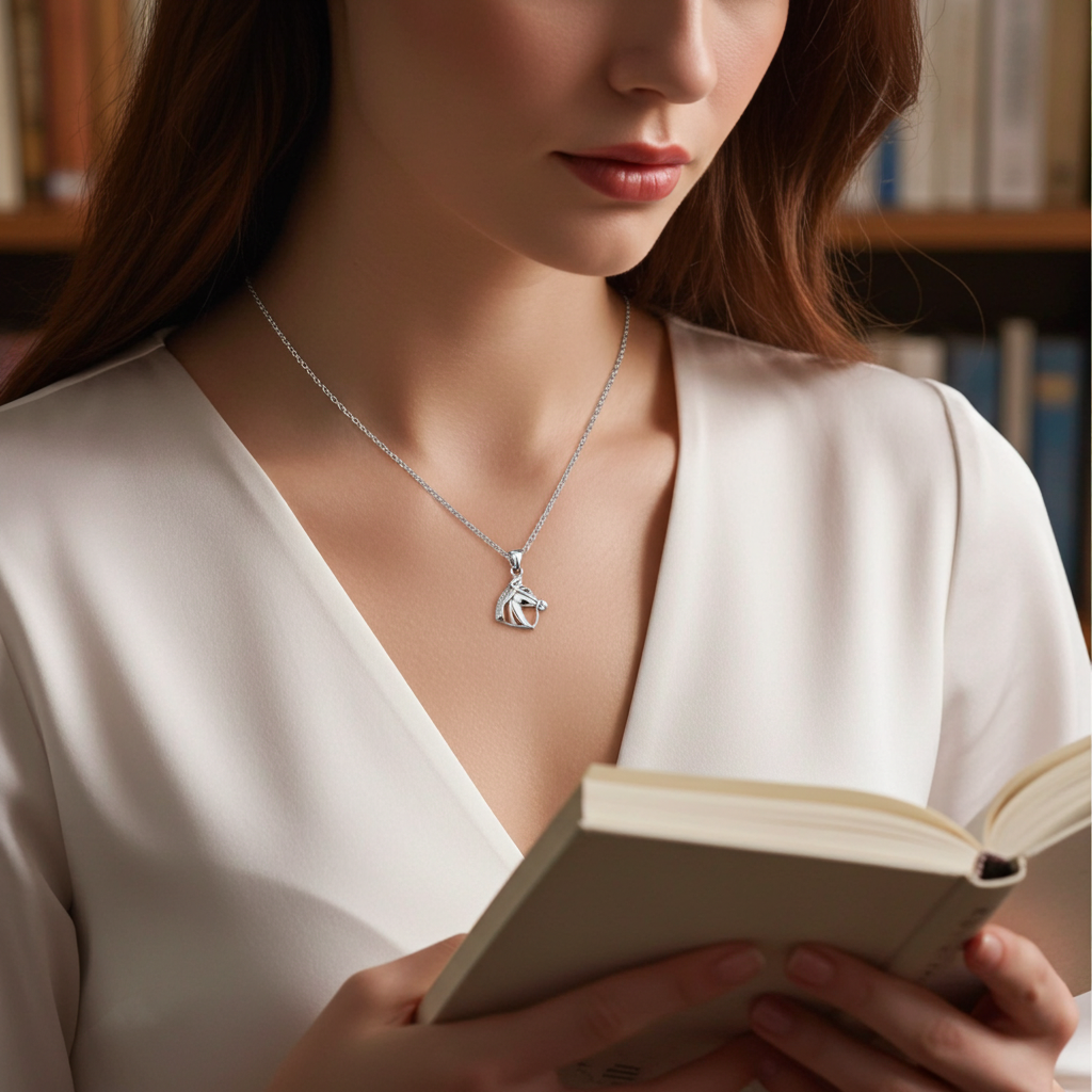 Silver Horse Head Pendant - PEGASUS JEWELLERY