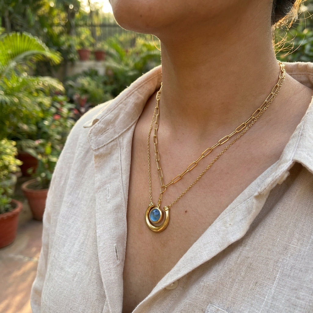 Layered Horseshoe Necklace