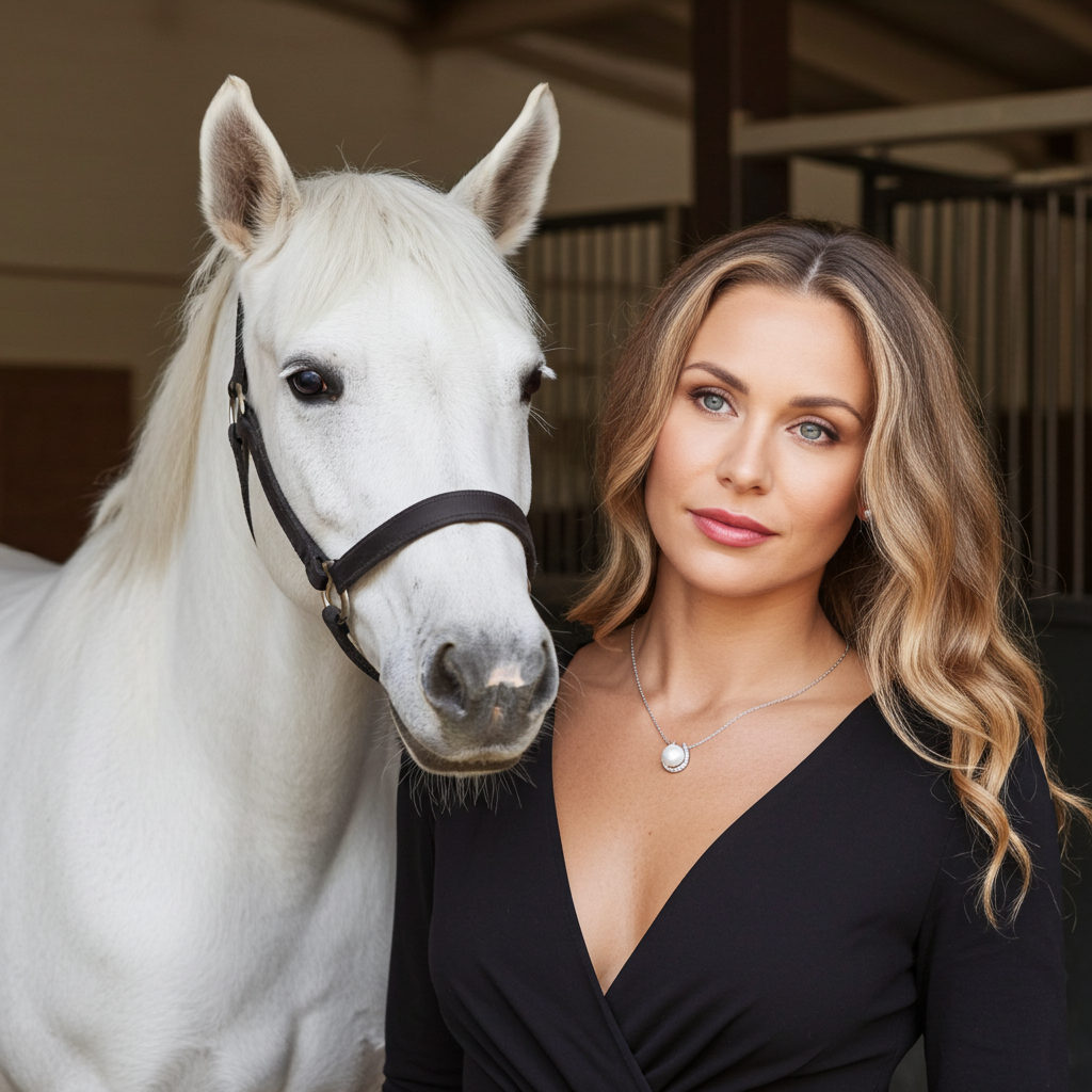 Pegasus Pearl Horseshoe Sparkle Necklace - PEGASUS JEWELLERY
