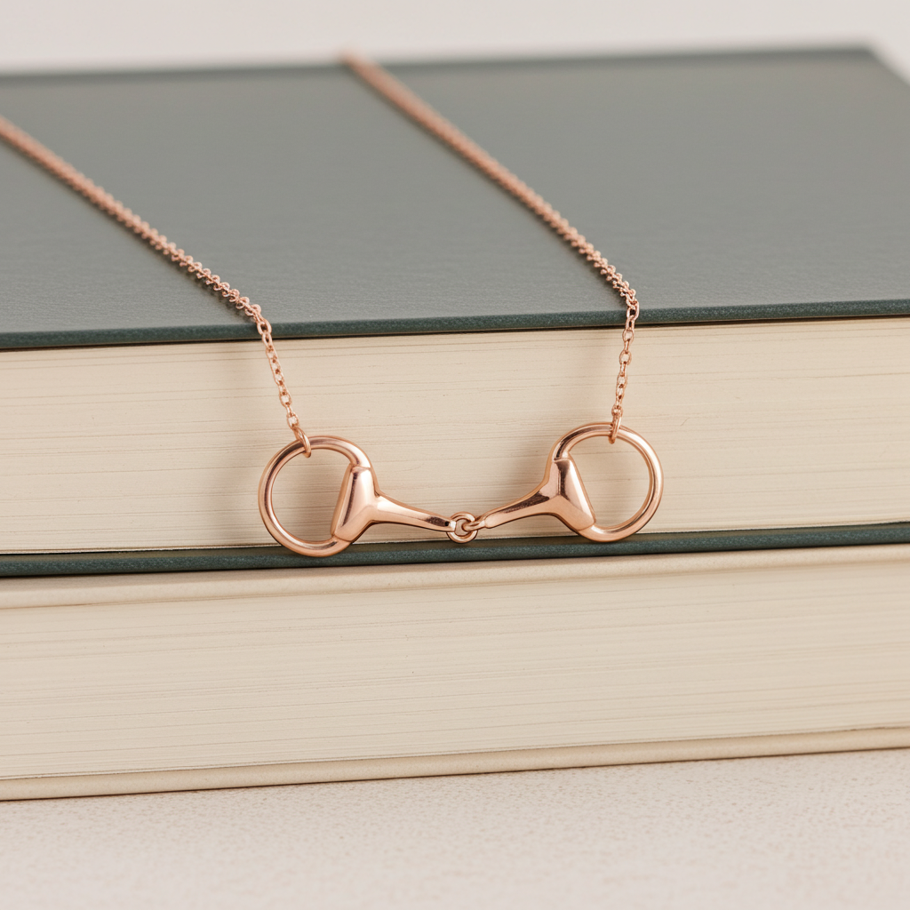 Rose Gold Snaffle Necklace - PEGASUS JEWELLERY