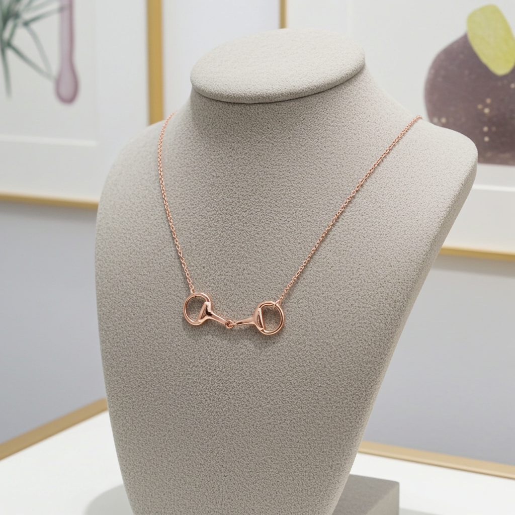 Rose Gold Snaffle Necklace - PEGASUS JEWELLERY