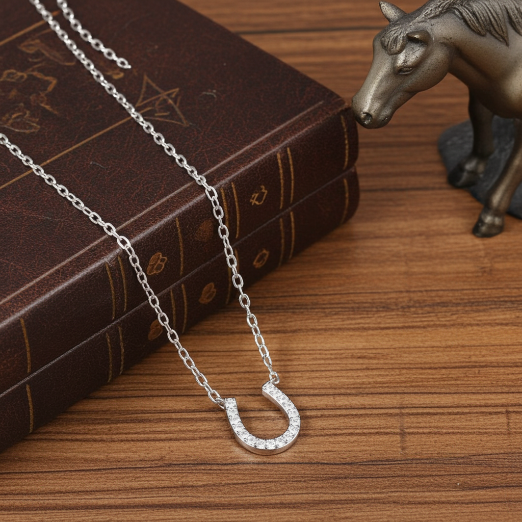 Sparkle Horseshoe Necklace - PEGASUS JEWELLERY