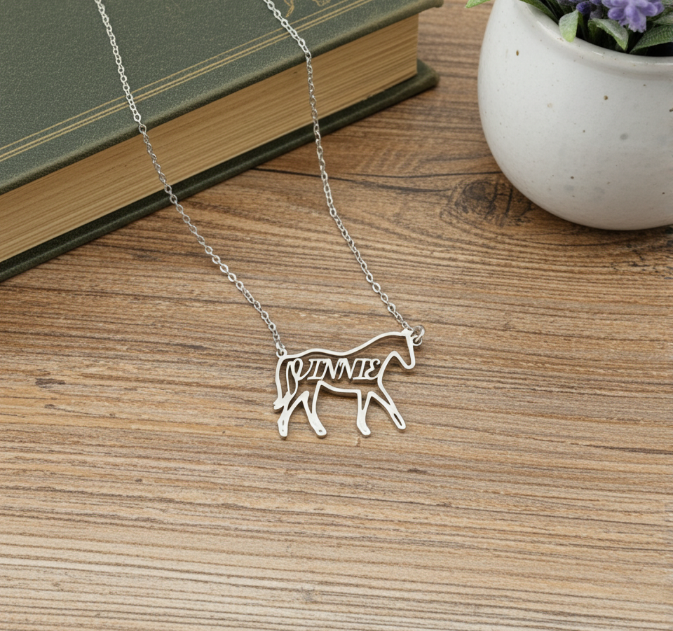 New Personalised Horse Necklace
