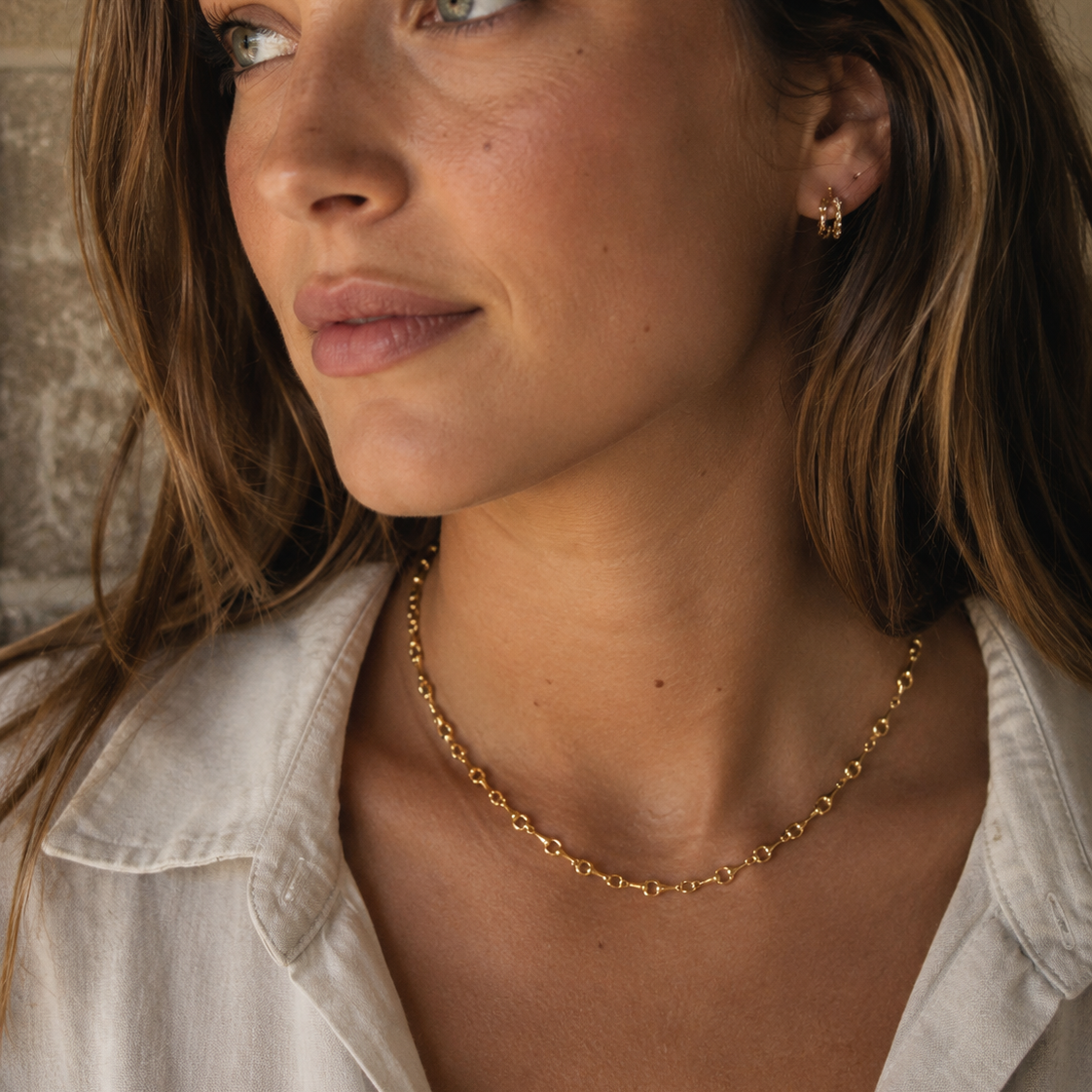 Snaffle Equestrian Necklace - Gold