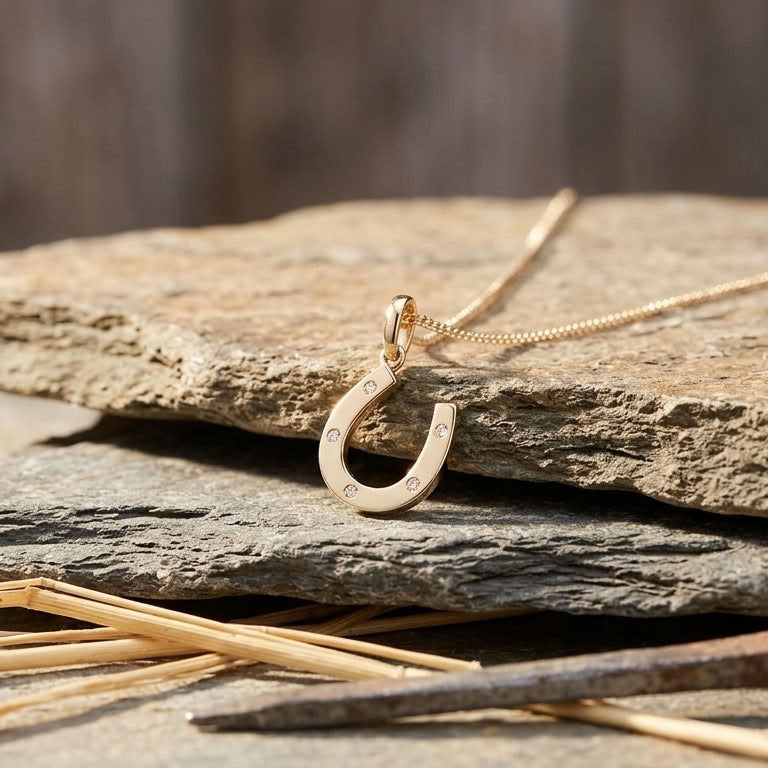 9ct Gold Horseshoe Necklace