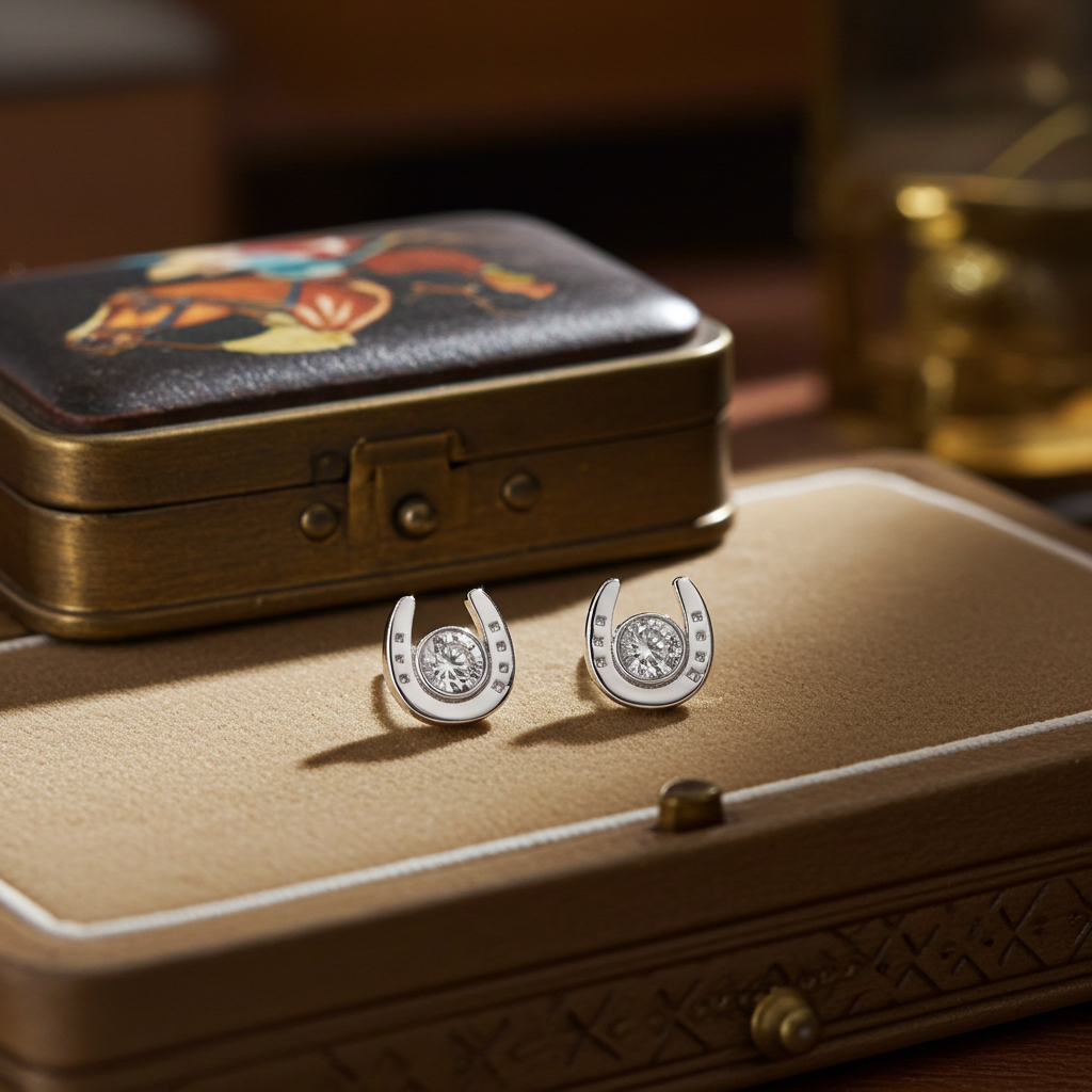 Sparkle Horseshoe Earrings - PEGASUS JEWELLERY