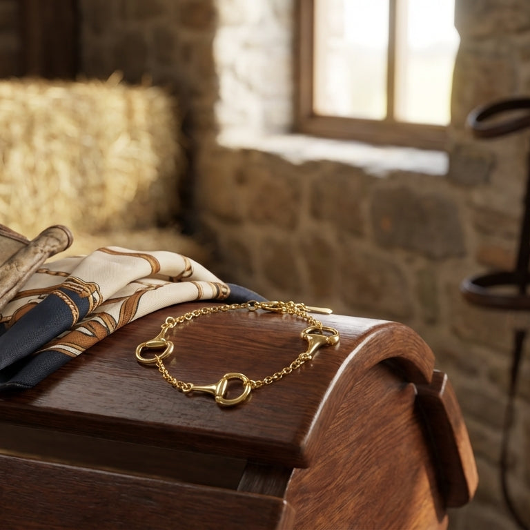 Gold Snaffle Collar Bracelet - PEGASUS JEWELLERY