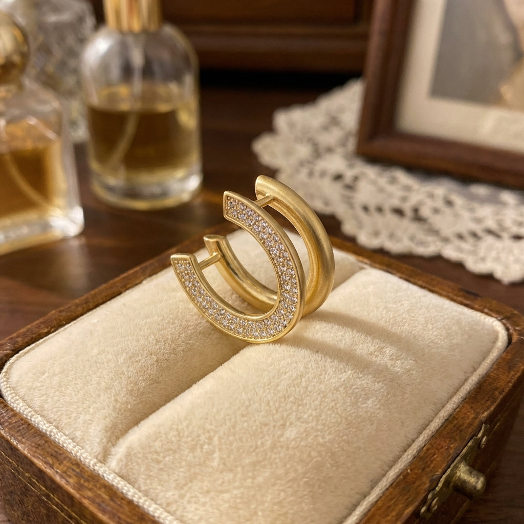 Limited Edition Horseshoe Scarf Ring - Gold - PEGASUS JEWELLERY