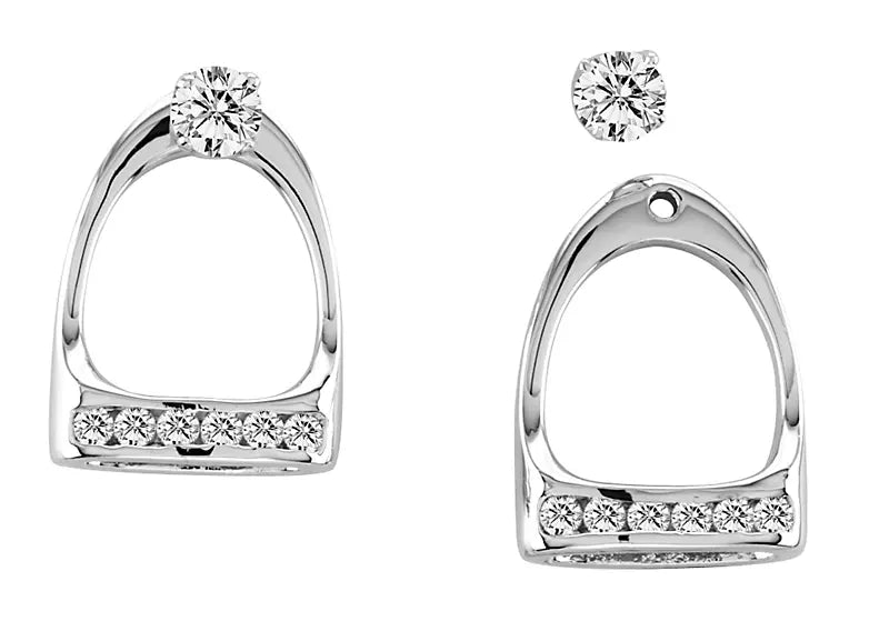 Sparkle Stirrup Stud Earring