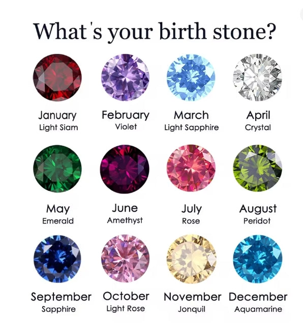 Personalised Name Birthstone Bracelet