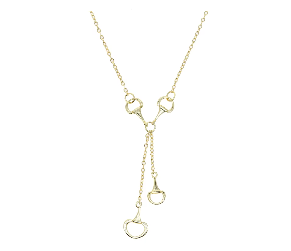 Waterfall Gold Snaffle Necklace