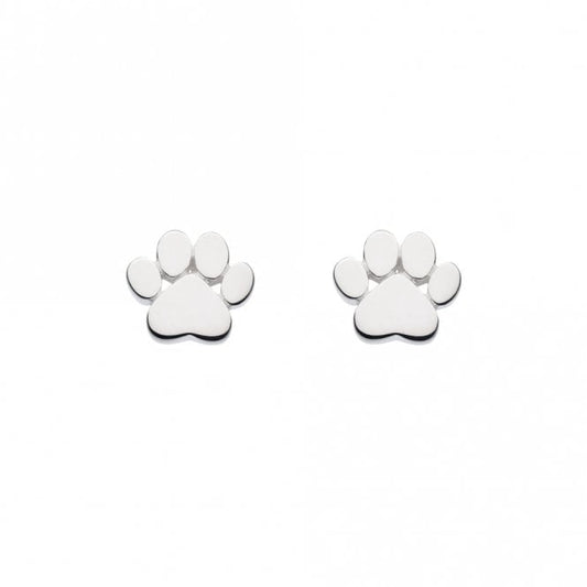 Silver Paw Print Studs - PEGASUS JEWELLERY