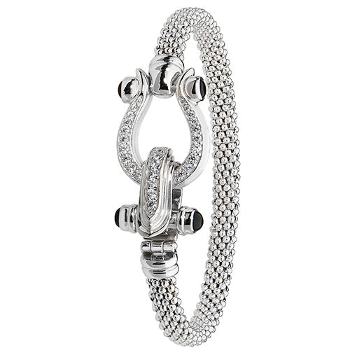 Horseshoe Sparkle Bangle- Equestrian Jewellery