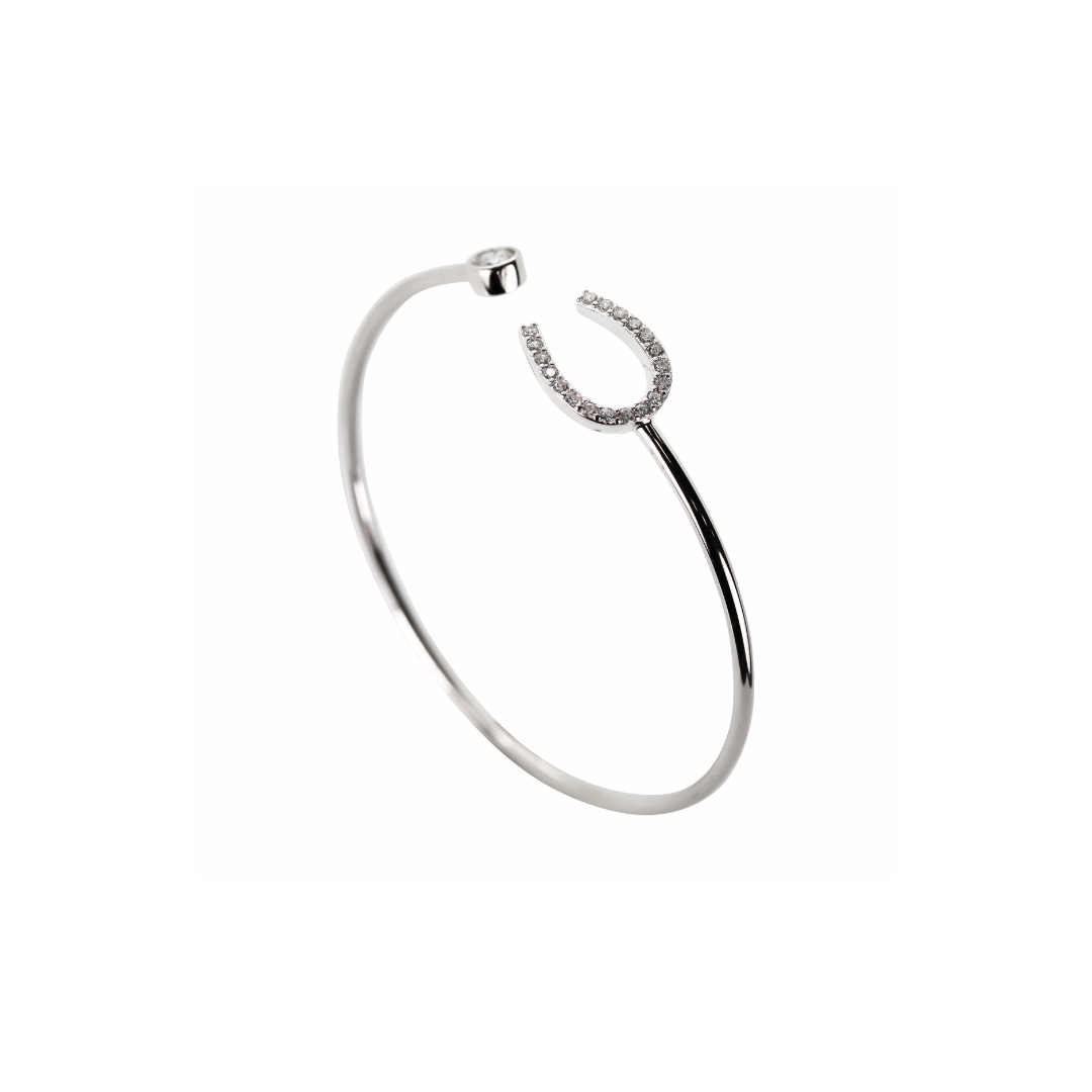 Equestrian Sparkle Horseshoe Bangle