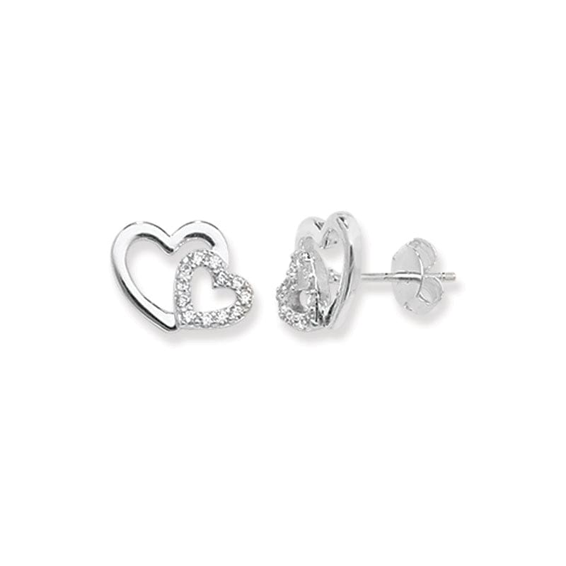 PEGASUS JEWELLERY Double Heart Earrings