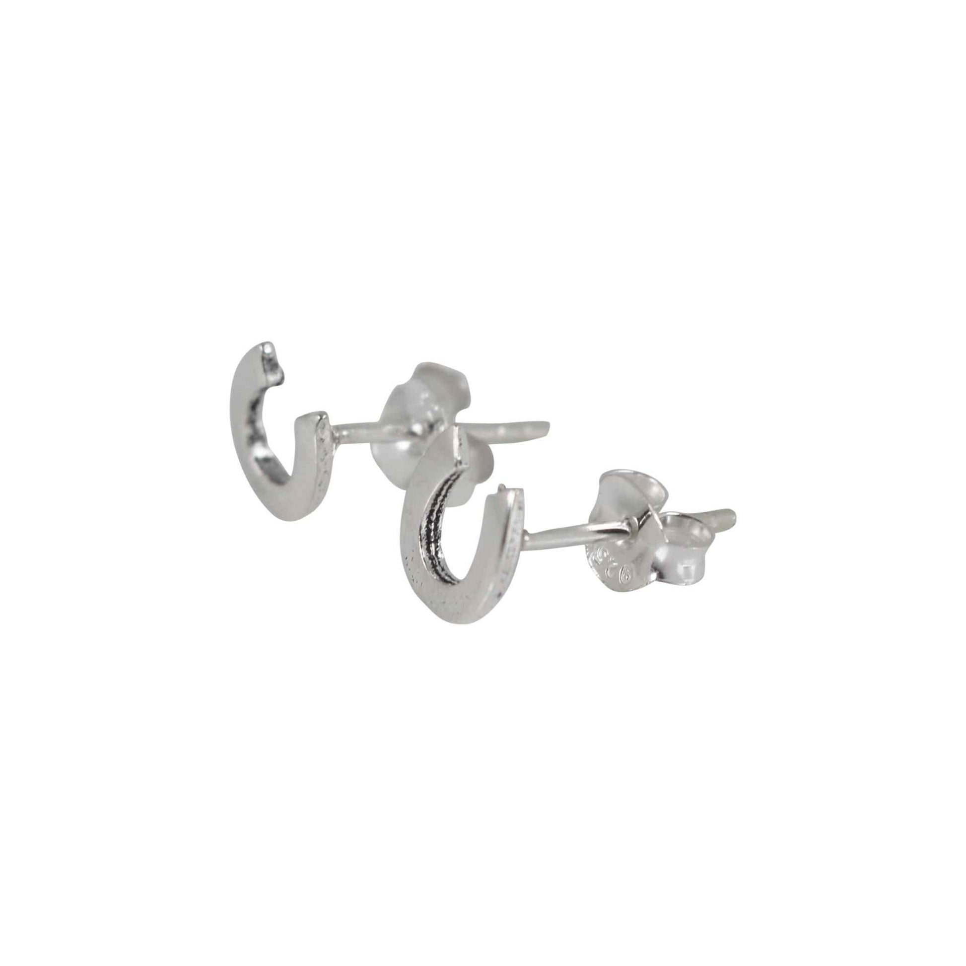 Silver Stud Horseshoe Stud EarringEarringsPEGASUS JEWELLERY