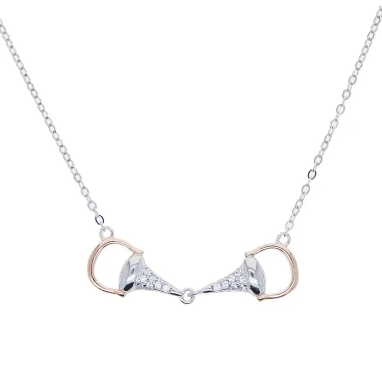 PEGASUS JEWELLERY Necklace Sparkle Snaffle Necklace- Rose
