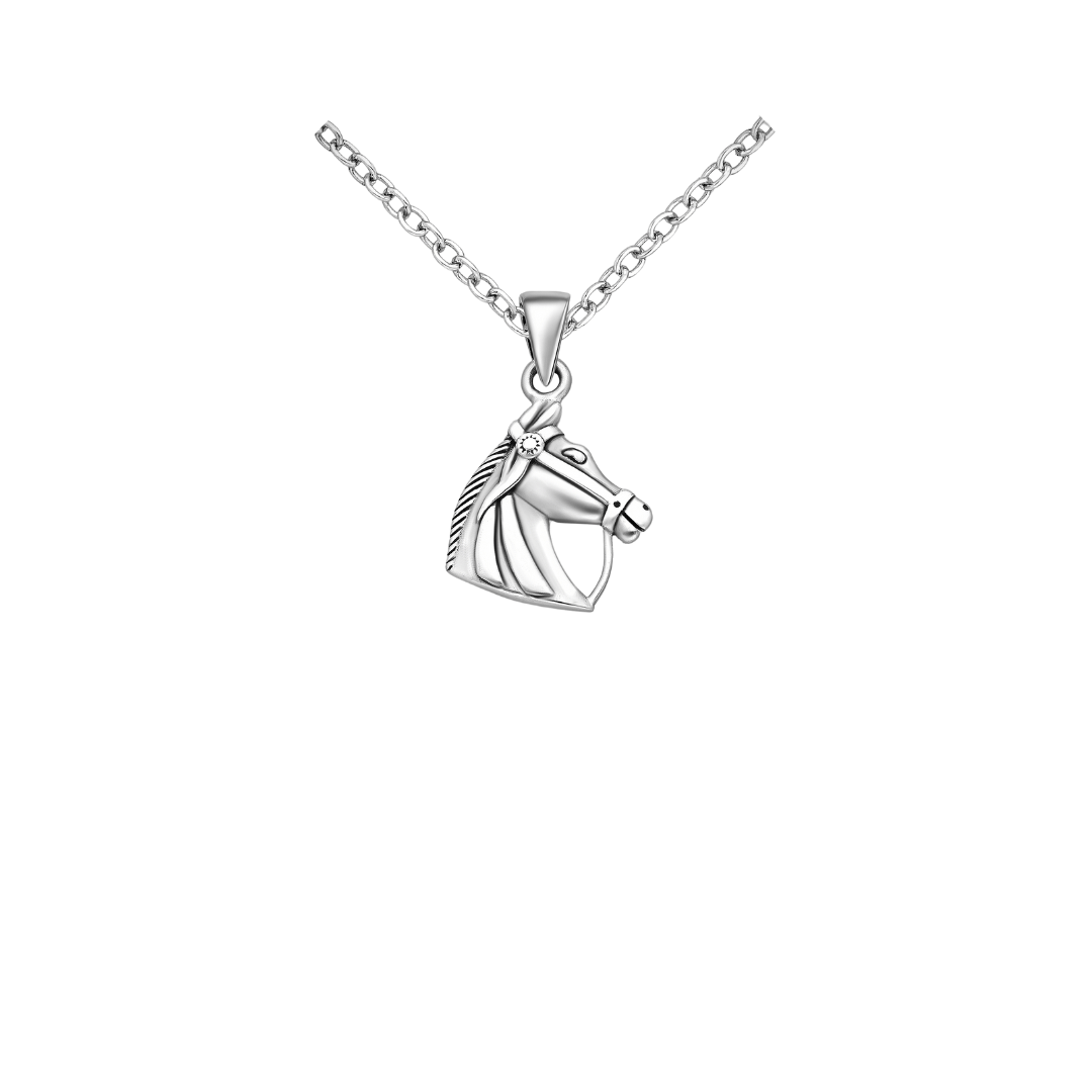 Sterling silver horse deals head pendant