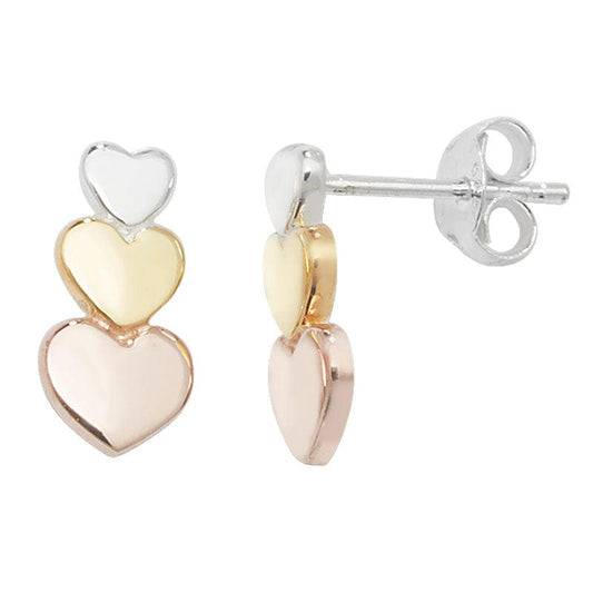 PEGASUS JEWELLERY Triple Heart Earring