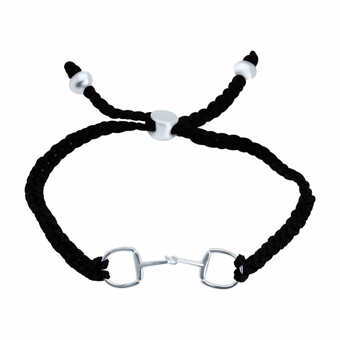 PEGASUS JEWELLERY Bracelet New Black & Silver Snaffle Friendship Bracket