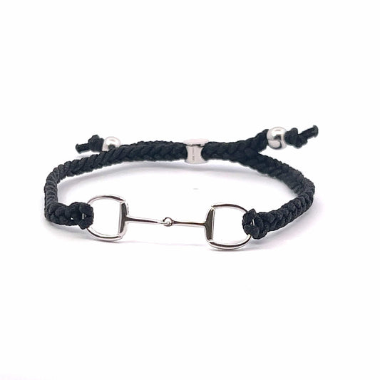 PEGASUS JEWELLERY Bracelet New Black & Silver Snaffle Friendship Bracket