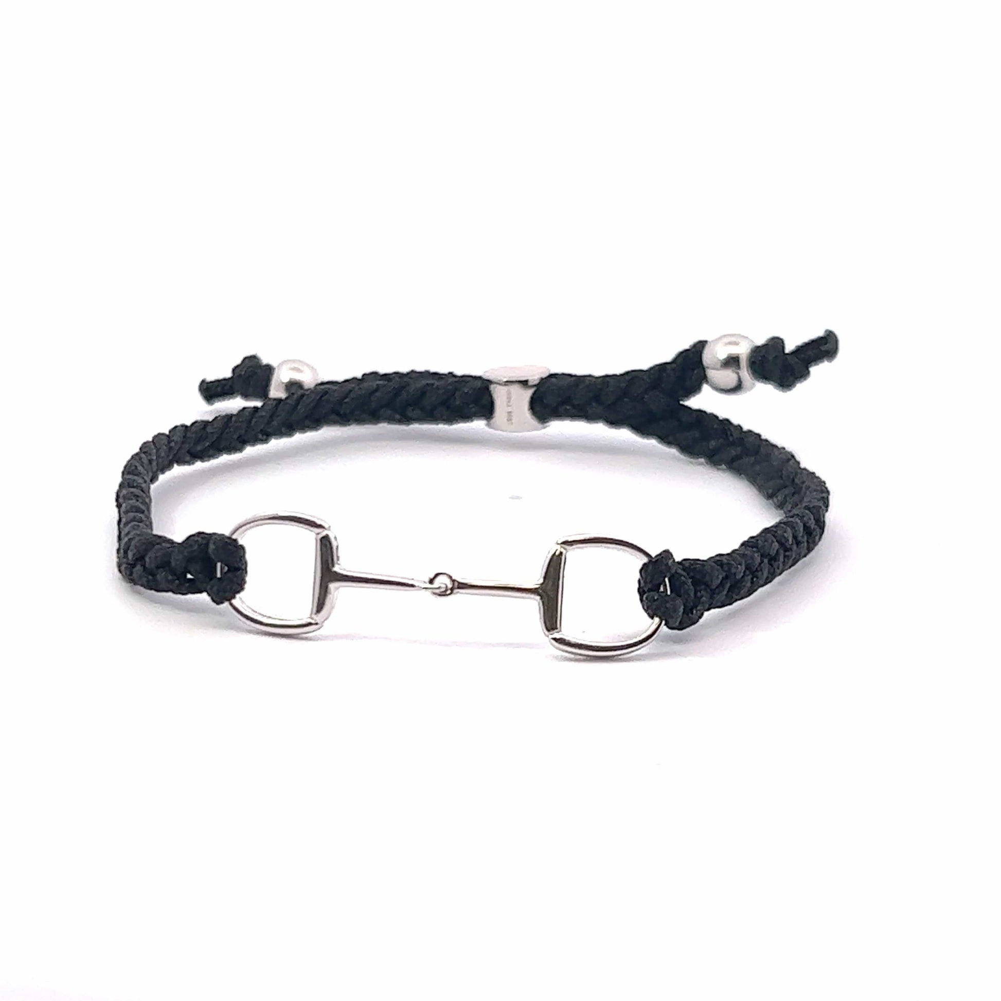 PEGASUS JEWELLERY Bracelet New Black & Silver Snaffle Friendship Bracket