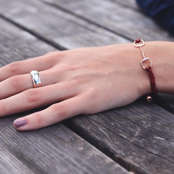 PEGASUS JEWELLERY Bracelet Rose Gold Mulberry Snaffle Friendship Bracelet.