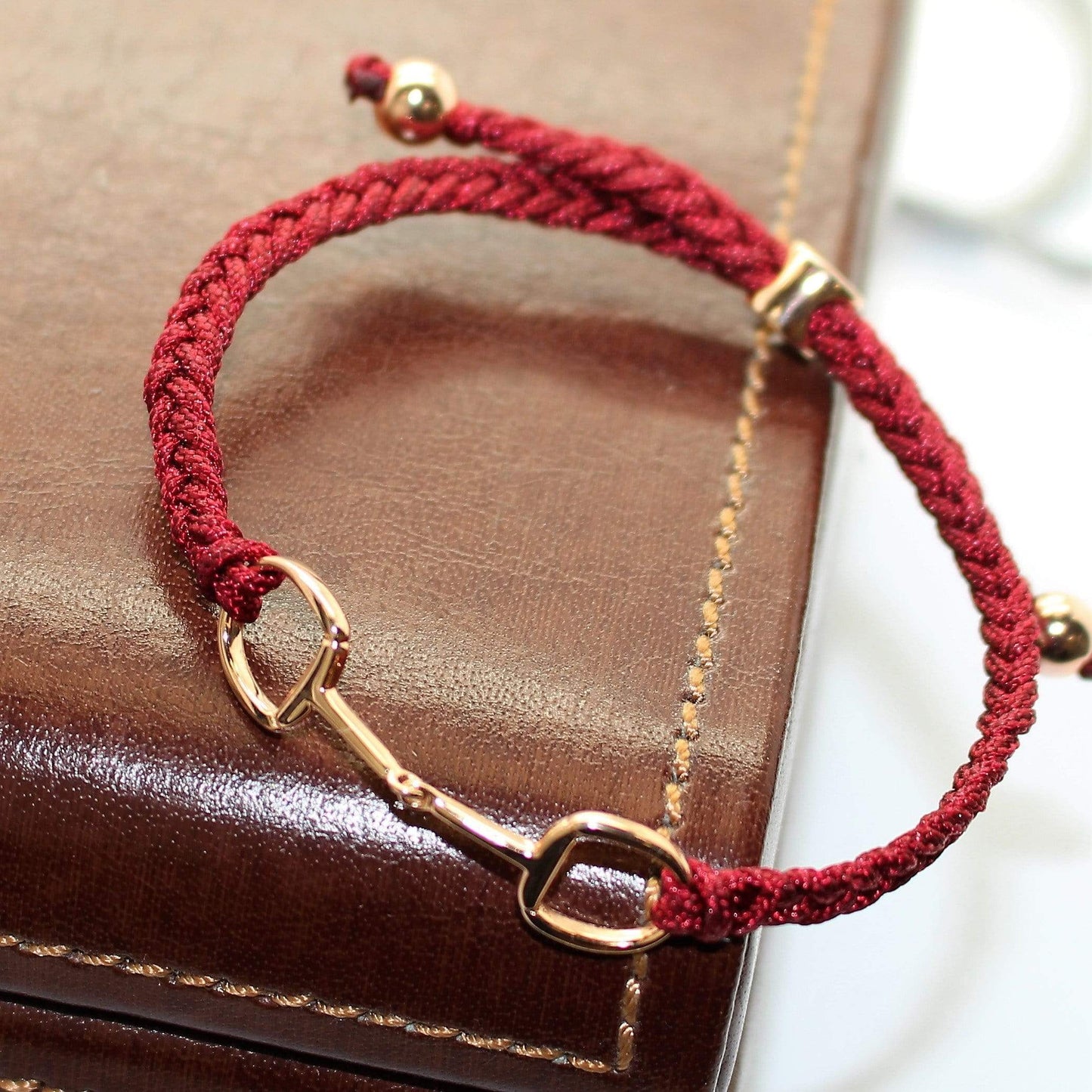 PEGASUS JEWELLERY Bracelet Rose Gold Mulberry Snaffle Friendship Bracelet.