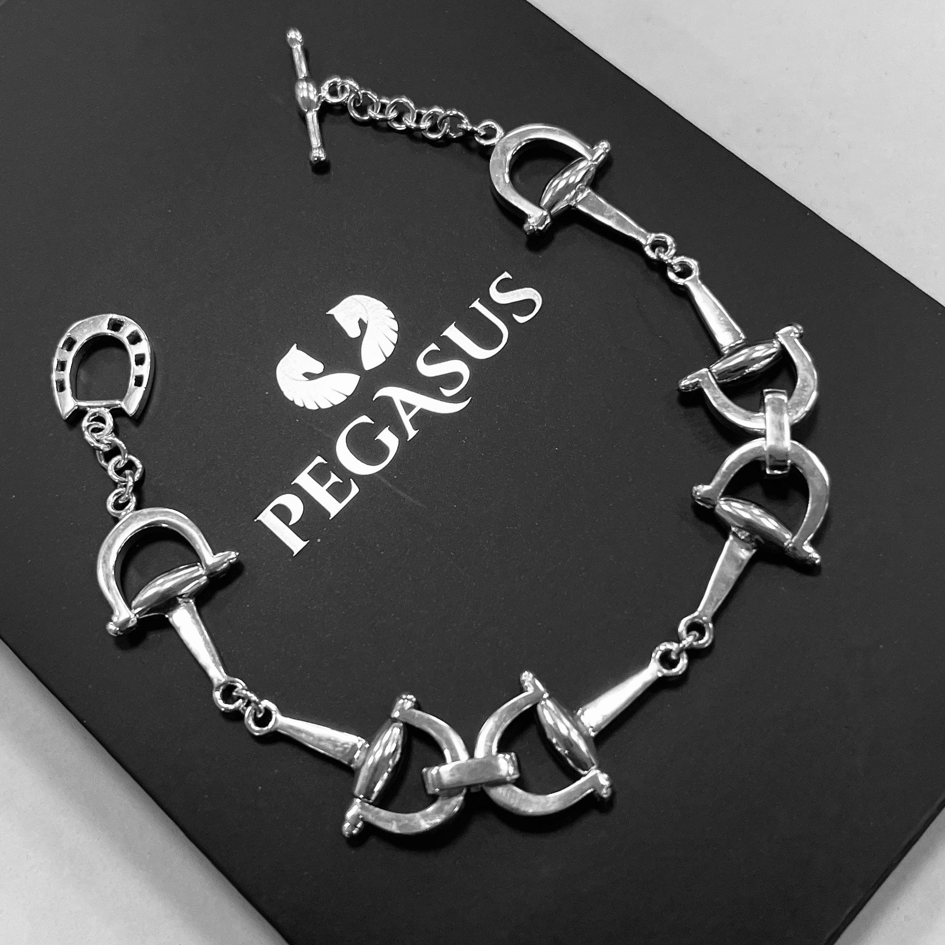 Silver Snaffle and Horseshoe Equestrian BraceletBraceletPEGASUS JEWELLERY