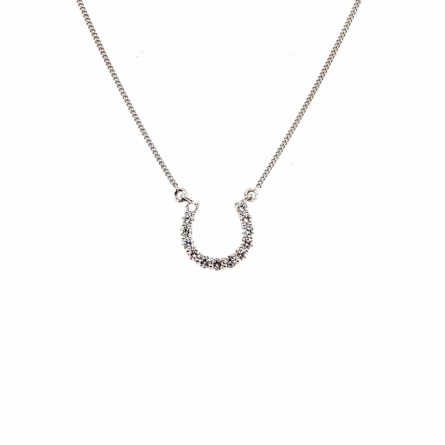 PEGASUS JEWELLERY Diamond Pendant Diamond Horseshoe Pendant ' The Bambi Style' White Gold