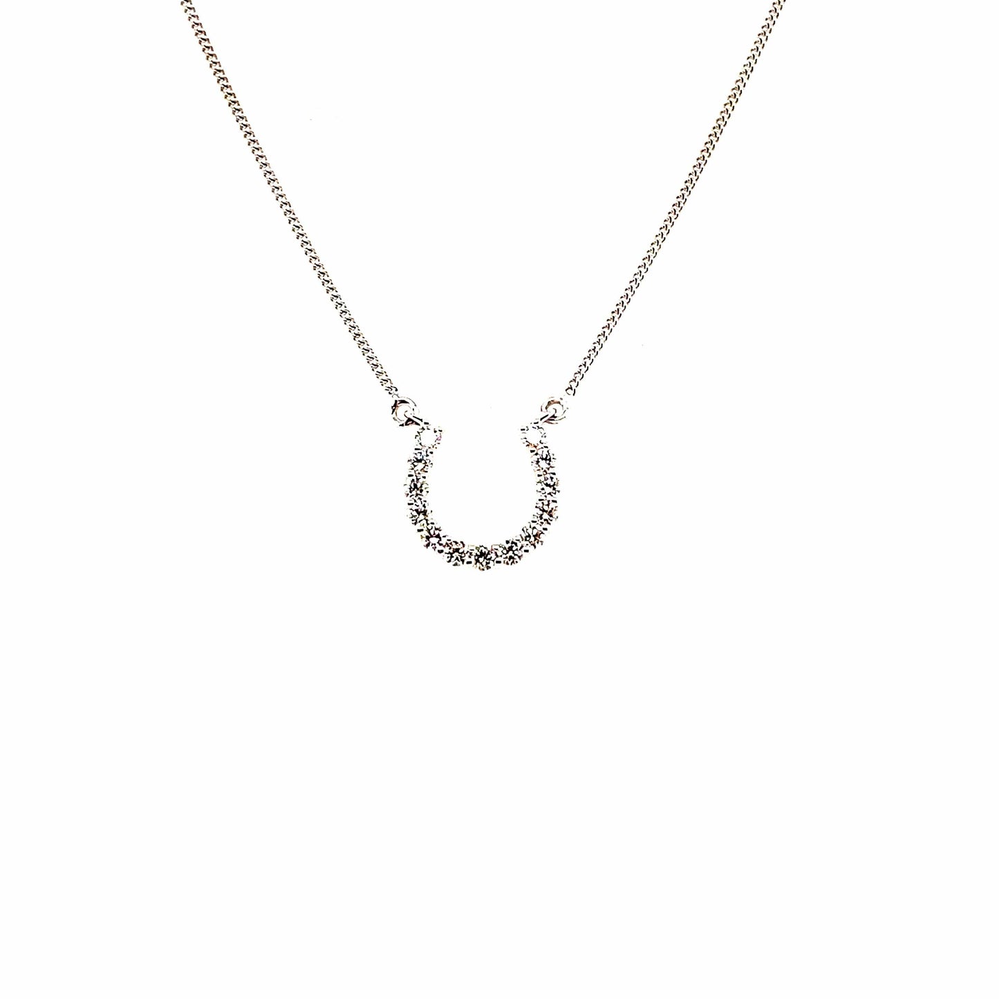 PEGASUS JEWELLERY Diamond Pendant Diamond Horseshoe Pendant ' The Bambi Style' White Gold
