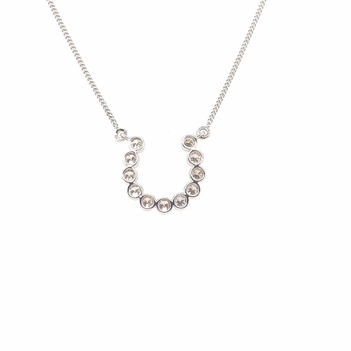 PEGASUS JEWELLERY Diamond Pendant Diamond Horseshoe Pendant ' The Millie Style' White Gold