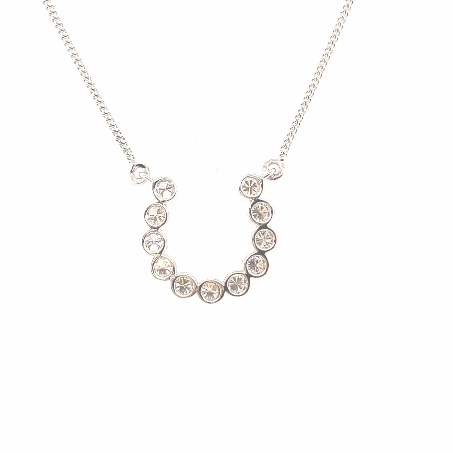 PEGASUS JEWELLERY Diamond Pendant Diamond Horseshoe Pendant ' The Millie Style' White Gold