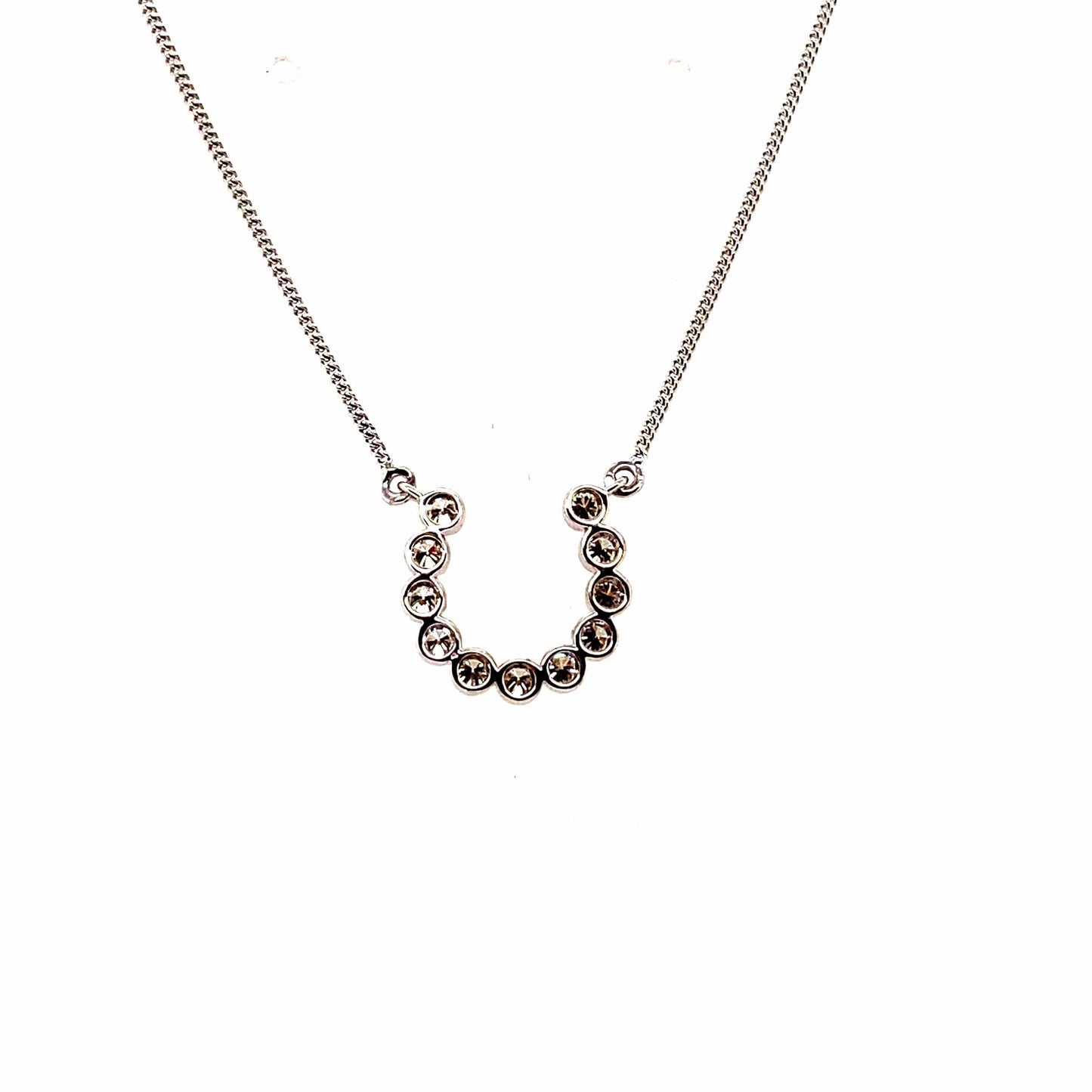 PEGASUS JEWELLERY Diamond Pendant Diamond Horseshoe Pendant ' The Millie Style' White Gold