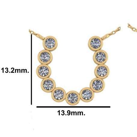 PEGASUS JEWELLERY Diamond Pendant Diamond Horseshoe Pendant ' The Millie Style' Yellow Gold
