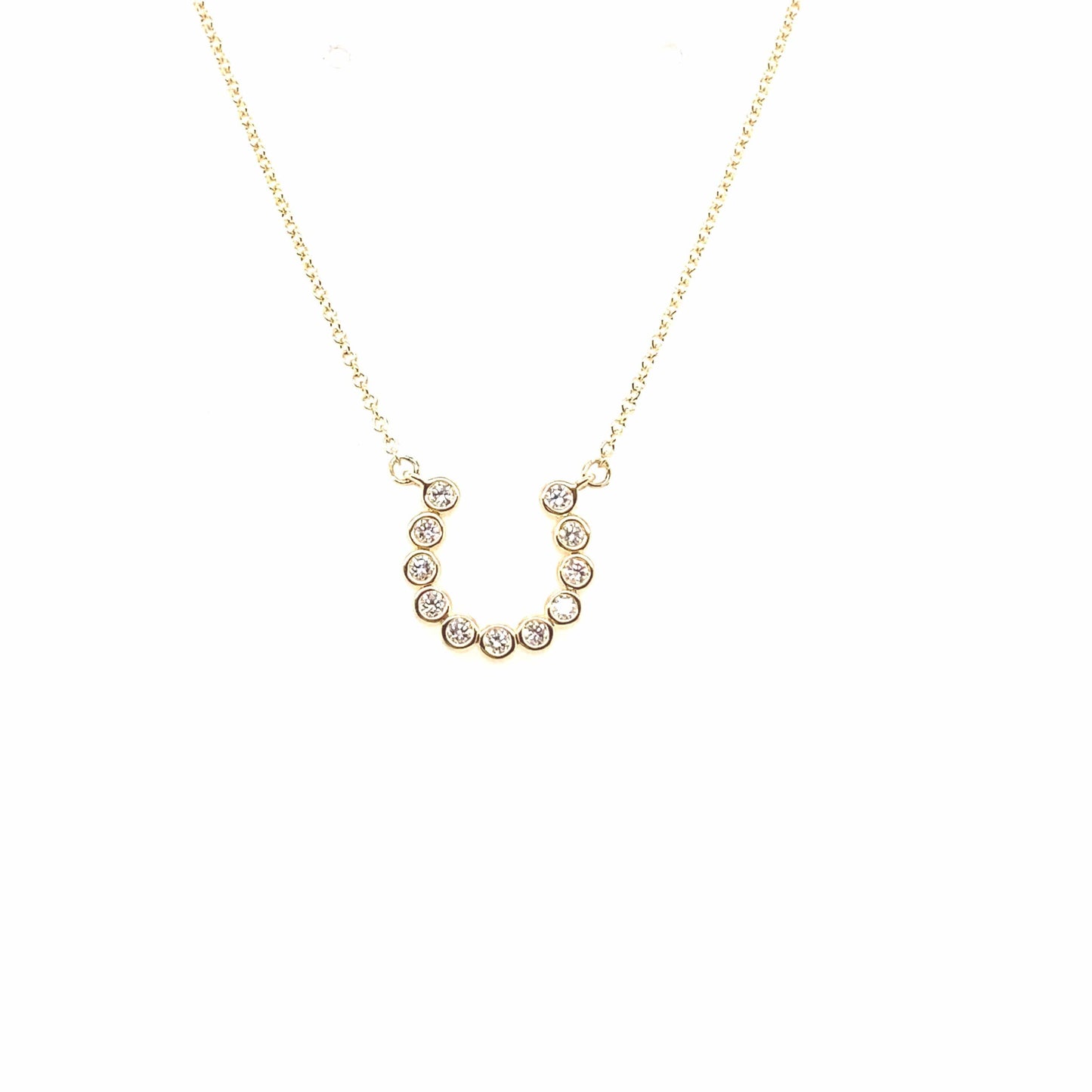 PEGASUS JEWELLERY Diamond Pendant Diamond Horseshoe Pendant ' The Millie Style' Yellow Gold